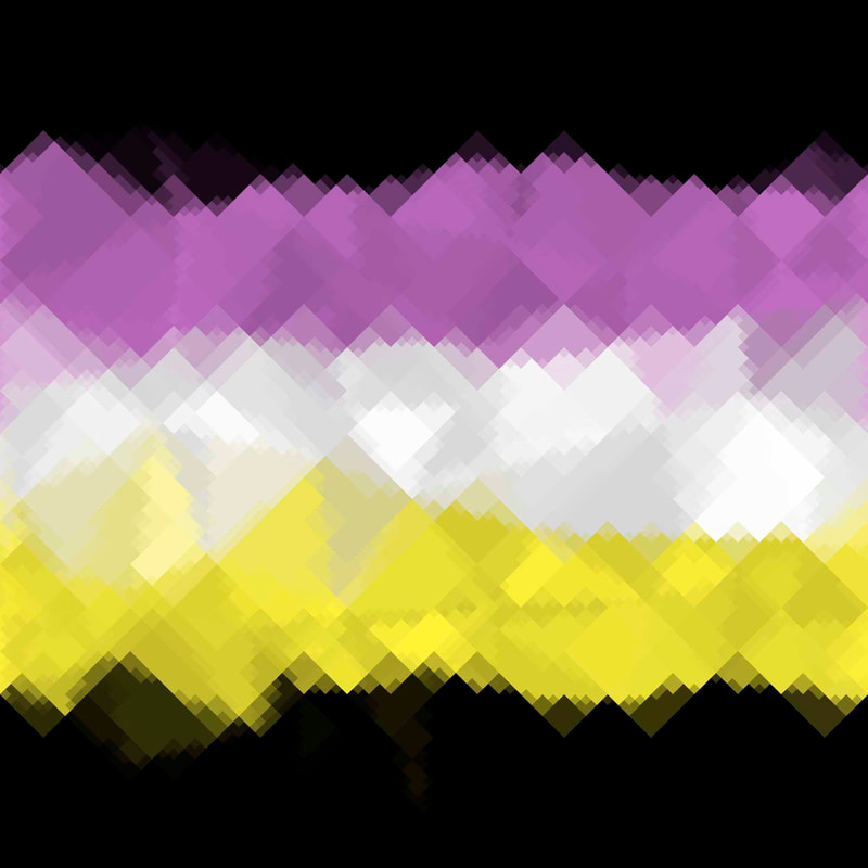 Funky Pixelated Abstract Anonbinary Pride Flag