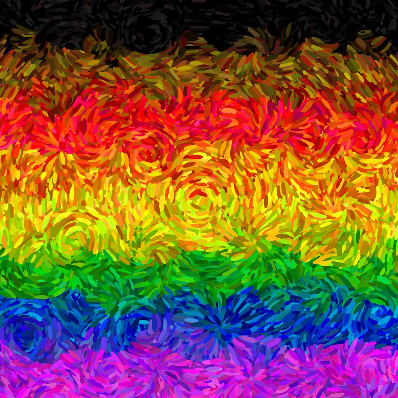 artsy abstract Philadelphia gay pride flag background
