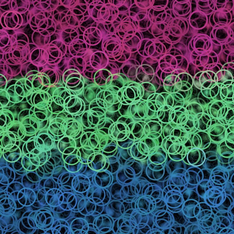 circles abstract polysexual pride flag background