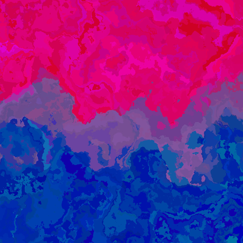 Marbled abstract bisexual pride flag background