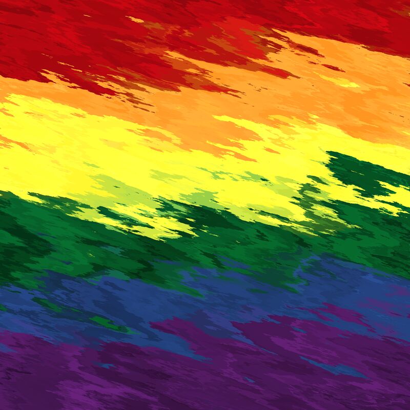 smudgy abstract gay pride flag background
