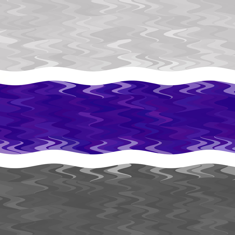 Funky Wavy Abstract Graygender Pride Flag